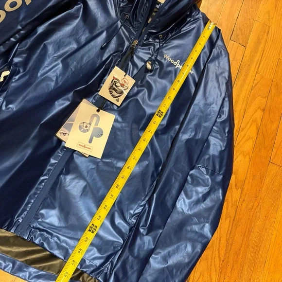 Woodpecker Men’s Wind Shell Flash Blue Jacket Hooded Zip Up Brand New NWT - Picture 11 of 13